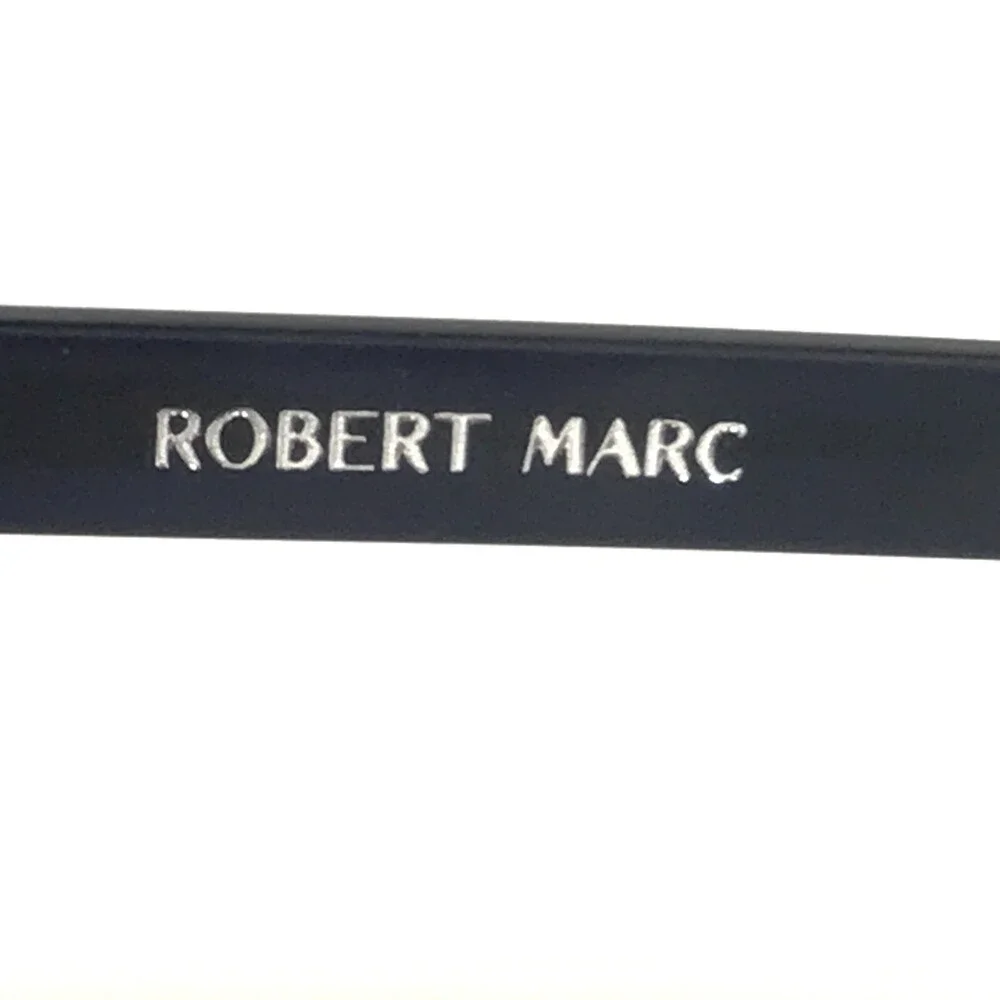 Robert Marc Sunglasses 677-272M Black Gray Square Frames with Blue Lenses